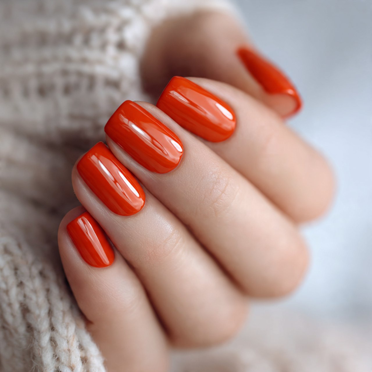 burnt orange gloss nails pretty nails