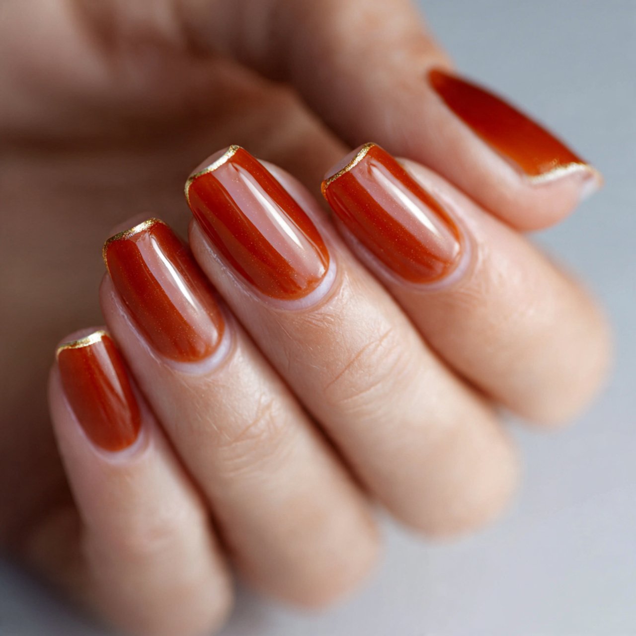 Autumn Nails Inspiration: 15 Salon-Approved Designs That Feel Chic, Cozy, and Wearable 2 burnt orange micro french tips stunning nails