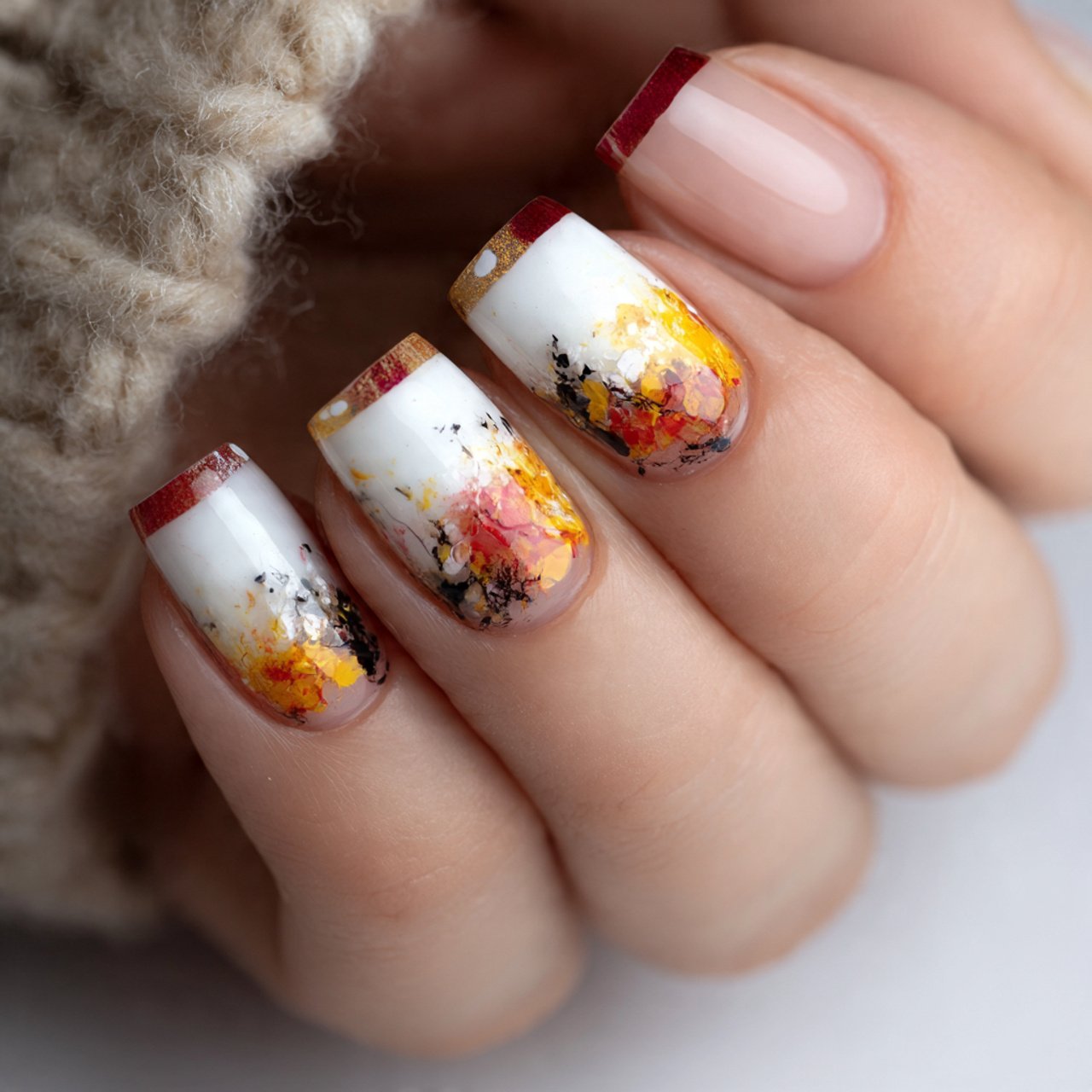 butter cream french tips creative nails