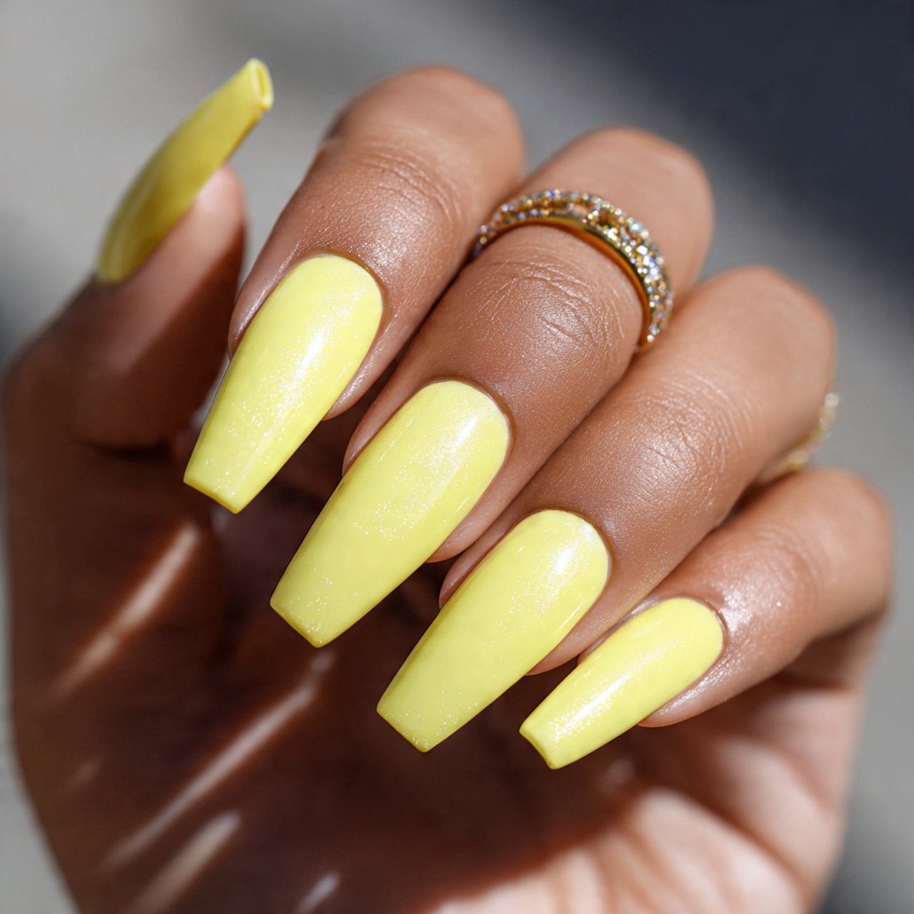 butter yellow gloss nails