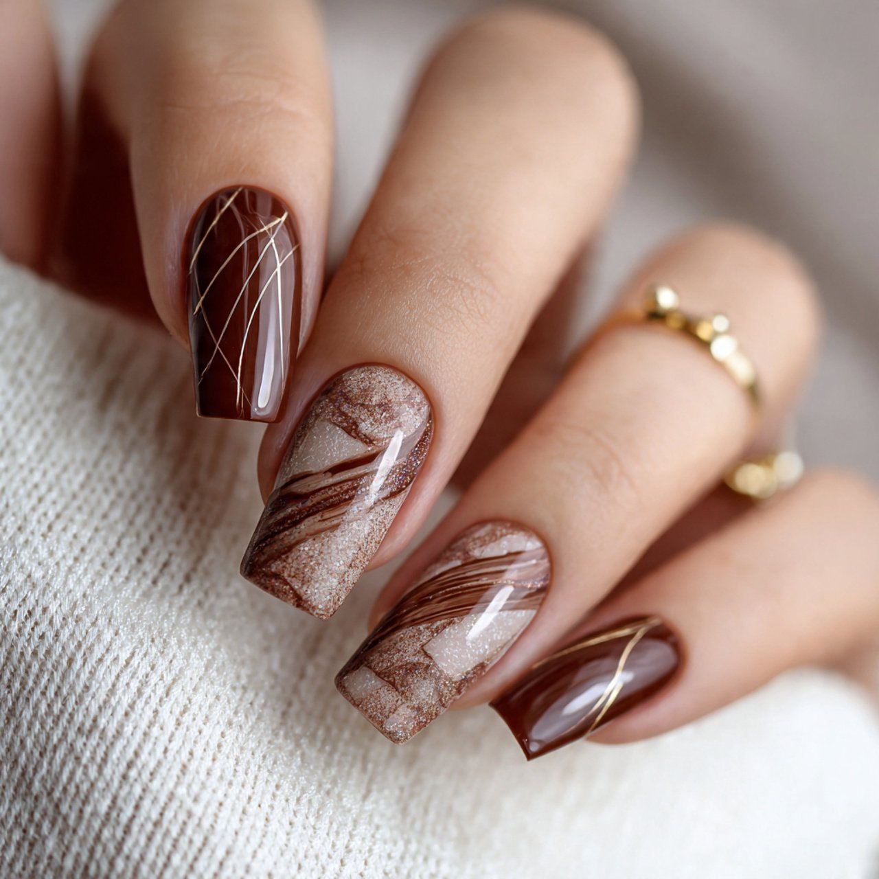 caf au lait brown nails attractive nails