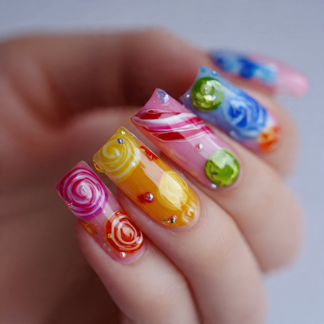 candy gloss nails
