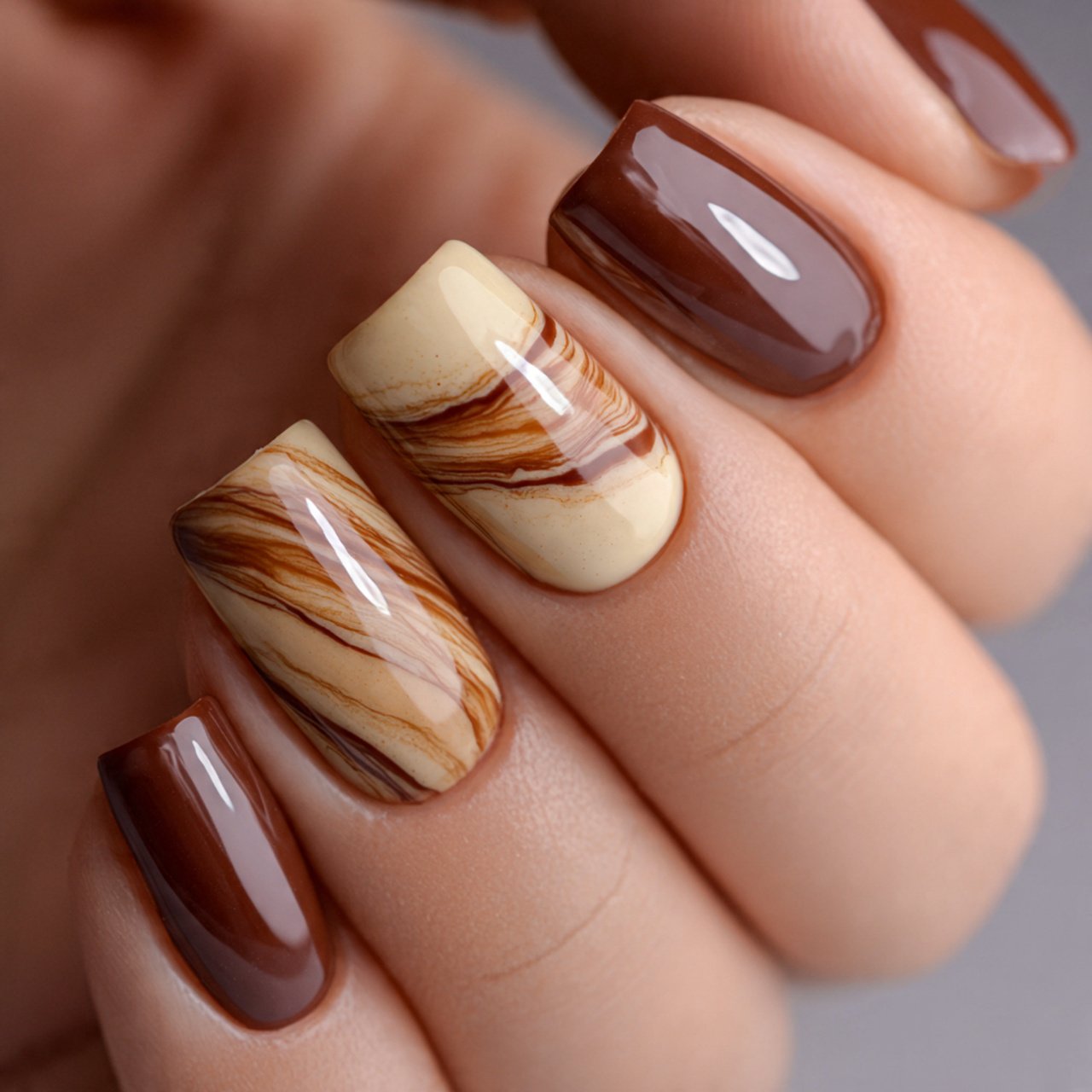 caramel latte nails elegant nails