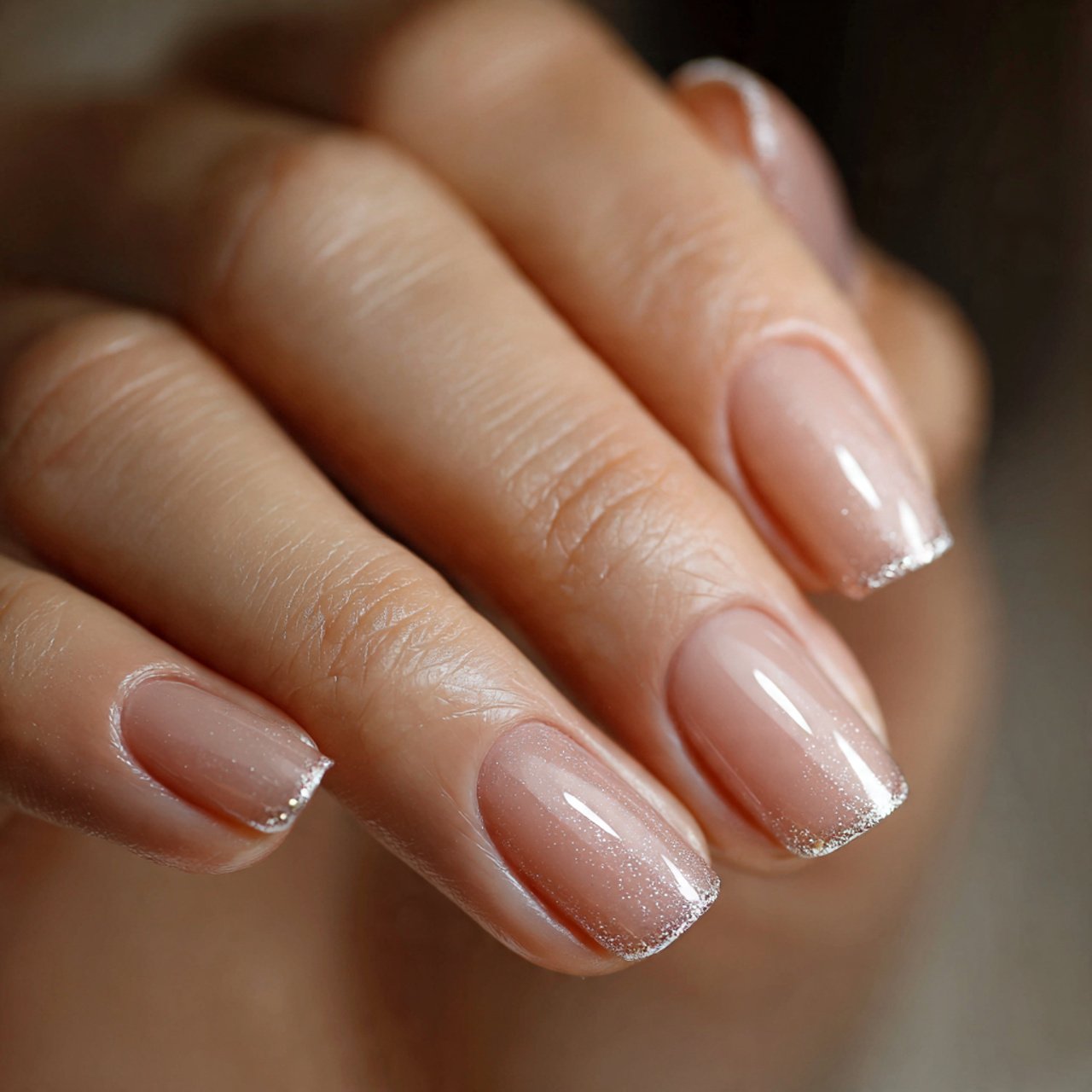 champagne shimmer micro french attractive look nai