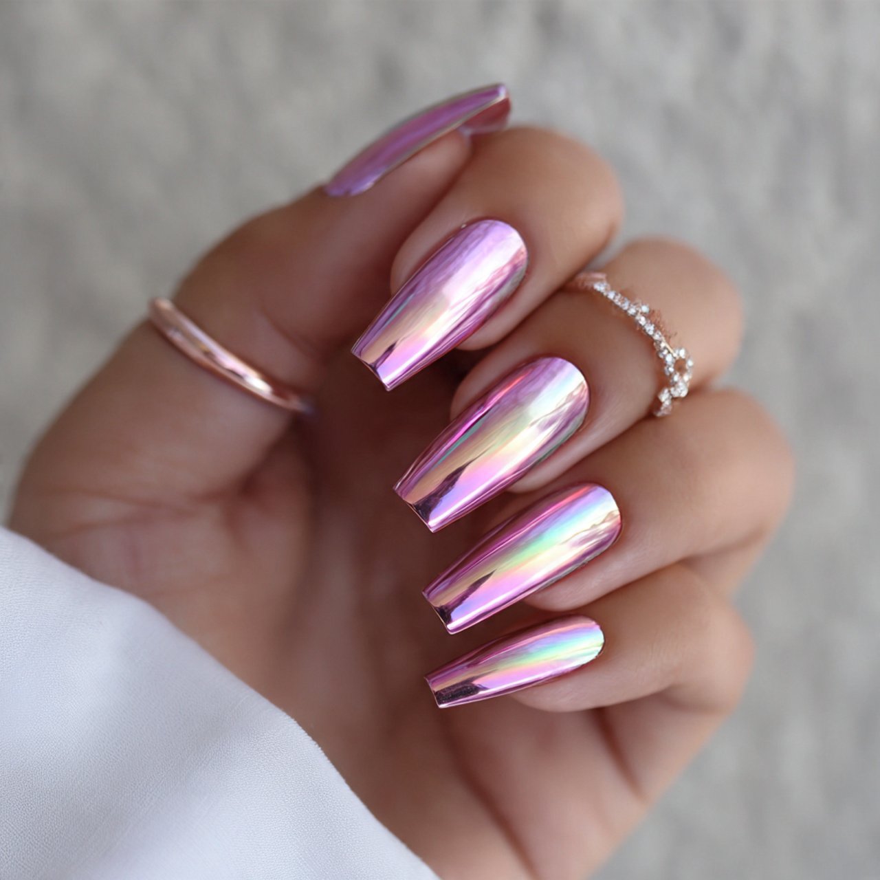 chrome ballerina nails decent look nails