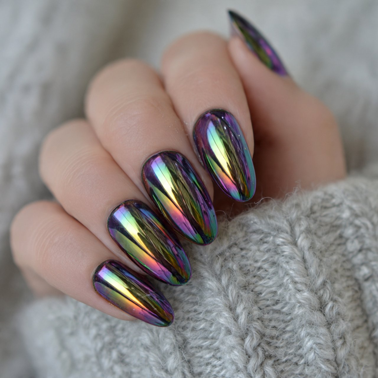 chrome glaze nails