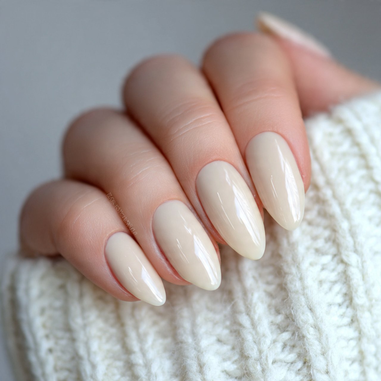 classic cream white april nails