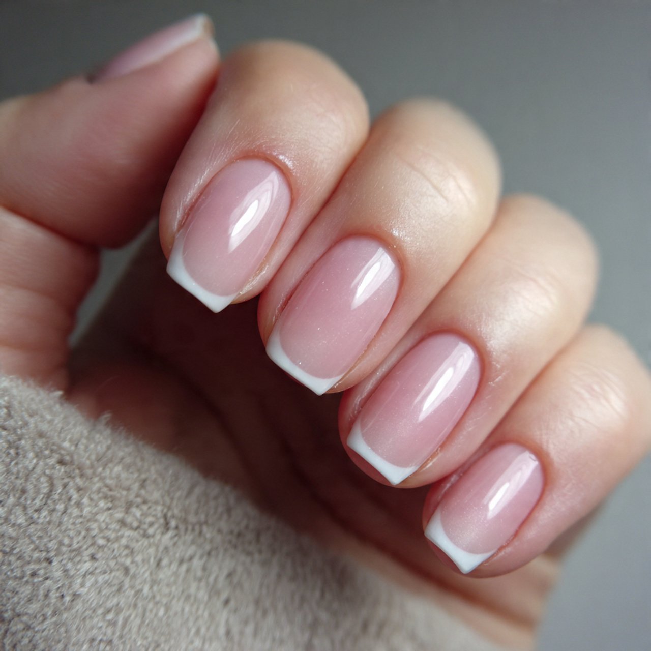 classic french tip engagement nails