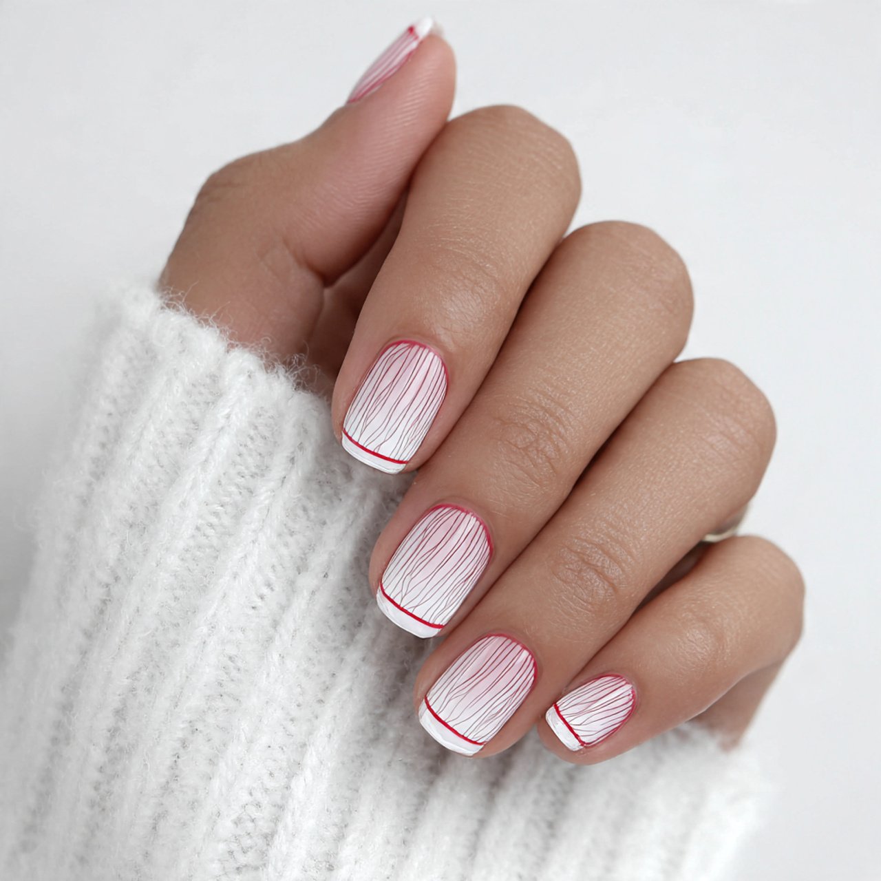 classic soft pink to milky white ombre nature look