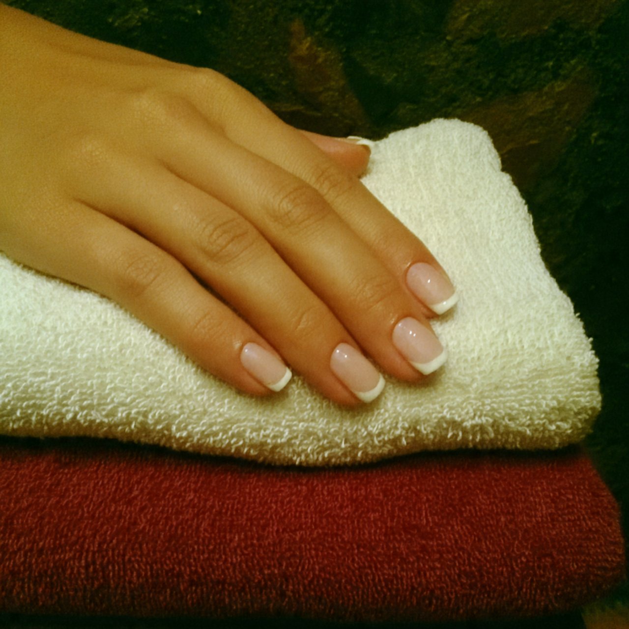 classic white french square nails attractive nails