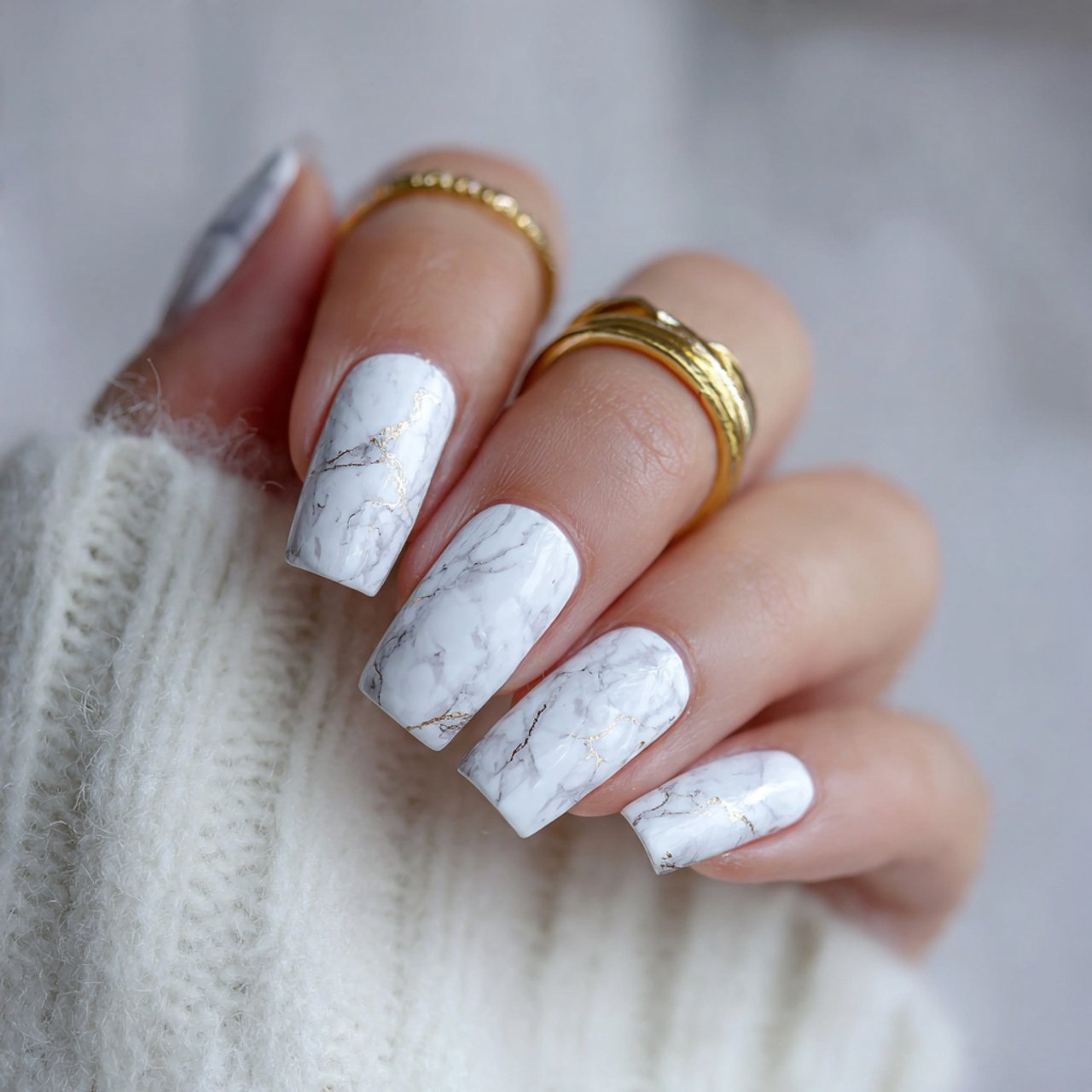 classic white quartz marble nails stunning nails