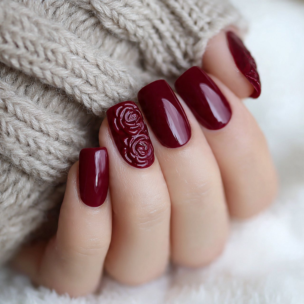 cranberry wine nails decent look nails