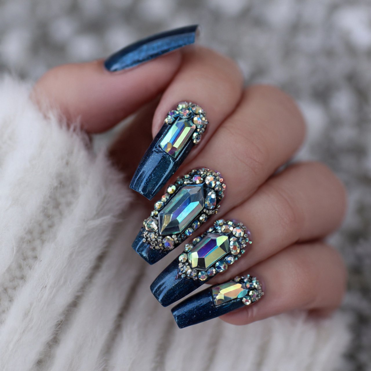 crystal bling nails