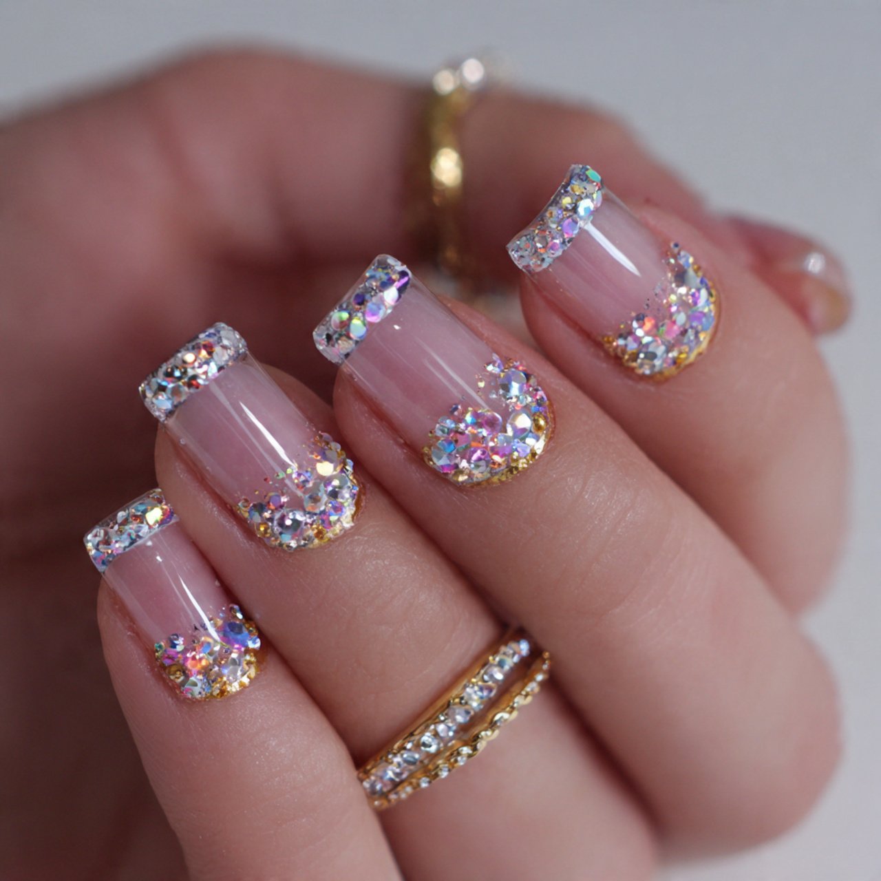 crystal cuticle prom nails