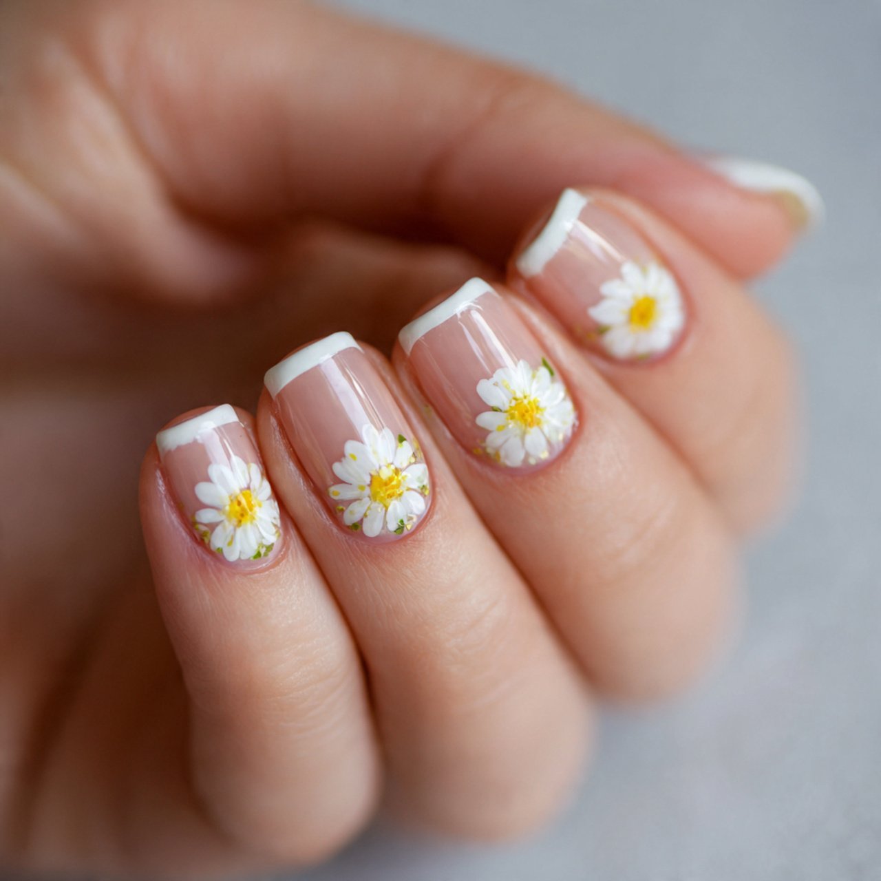 daisy detail nails