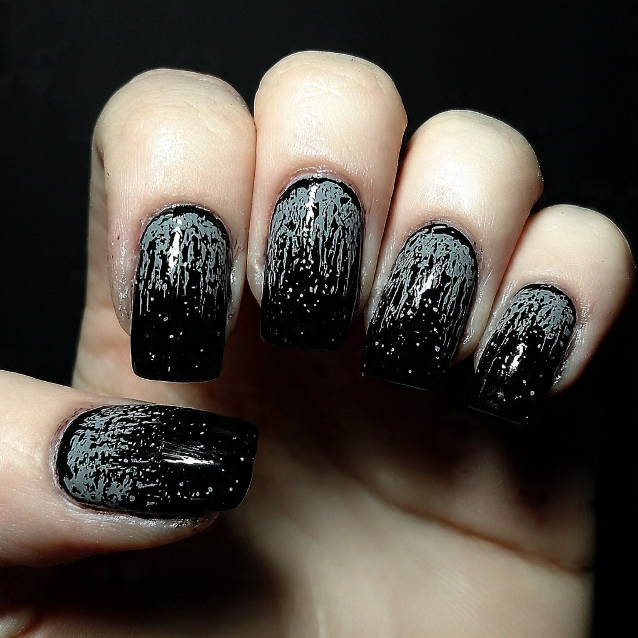 dark brown ombre fade classy nails