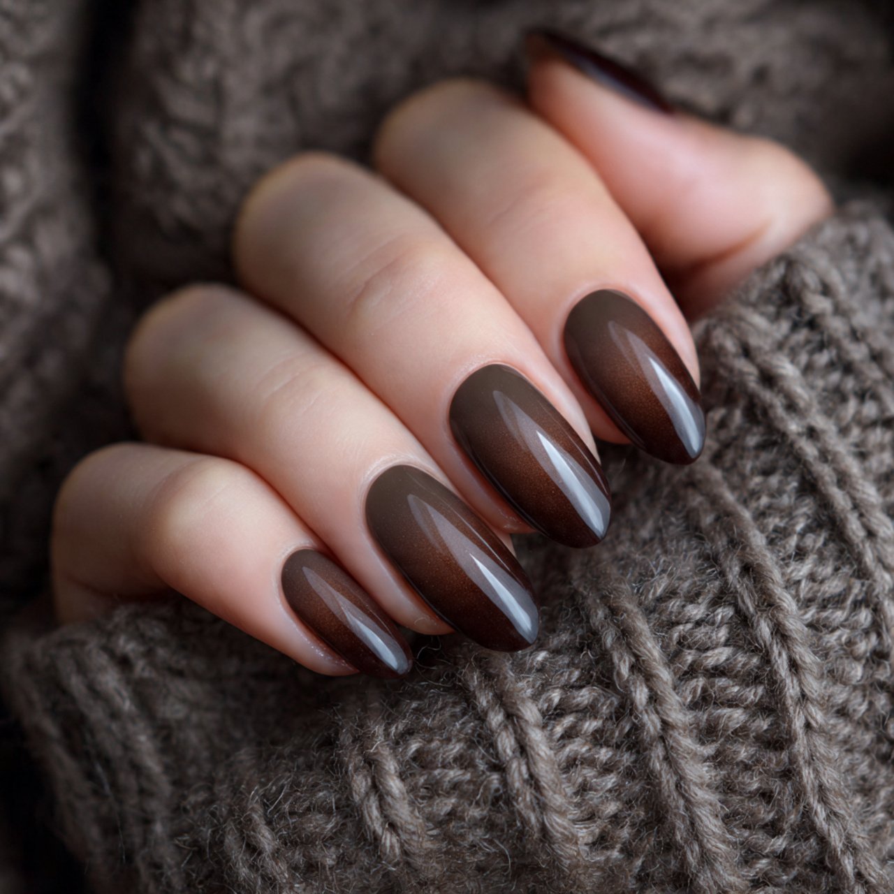 dark brown tonal skittle nails creative loo