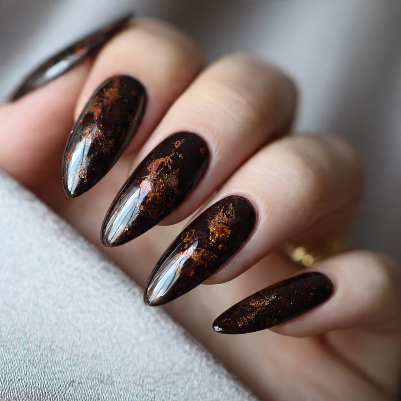 dark chocolate almond nails stunning nails