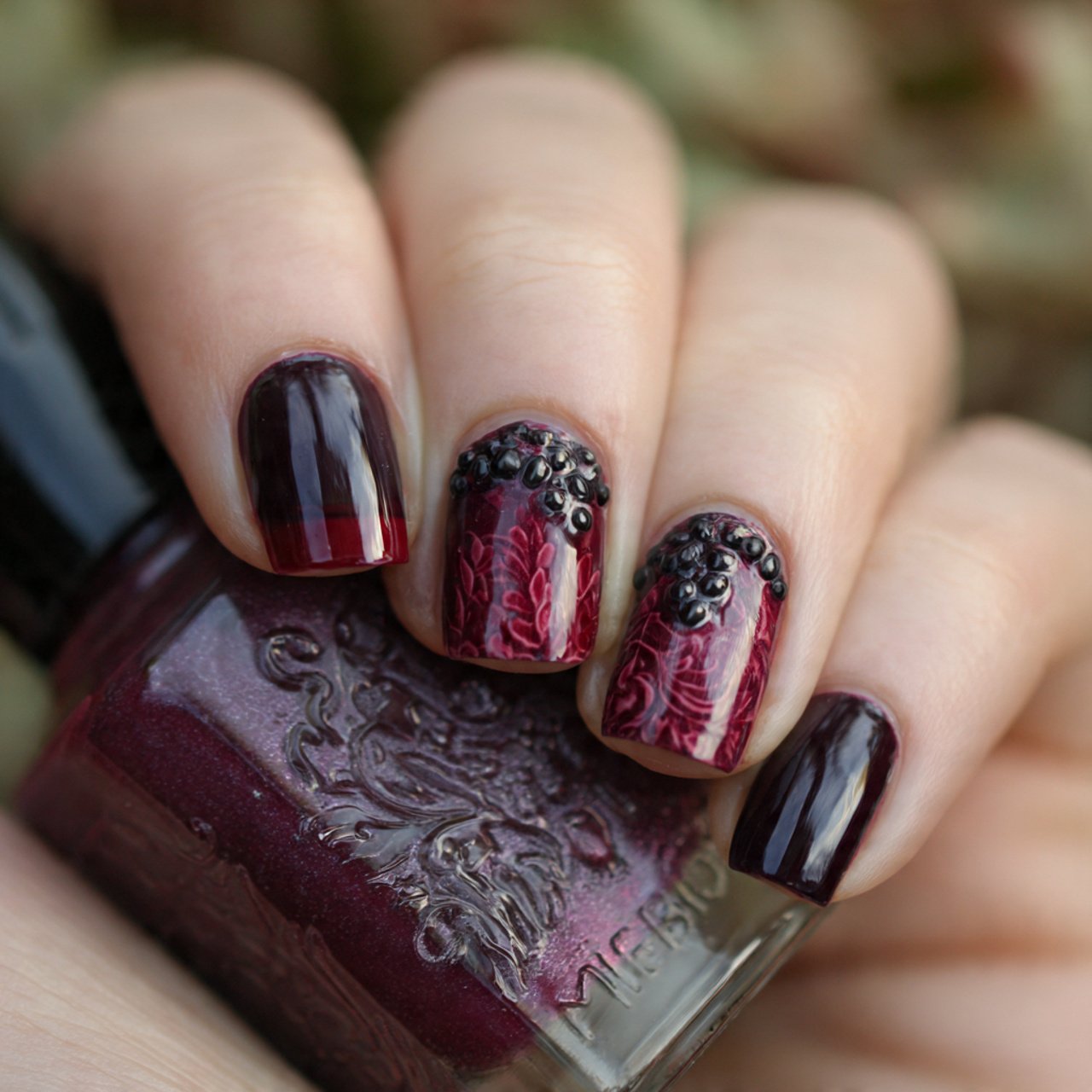 deep burgundy toe nail designs supper nails