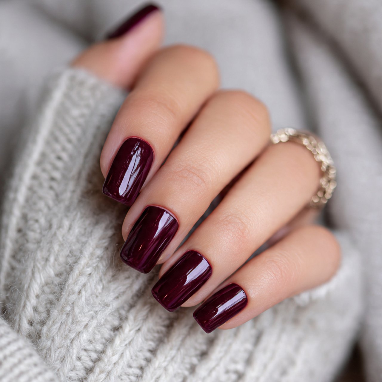 deep plum thanksgiving nails