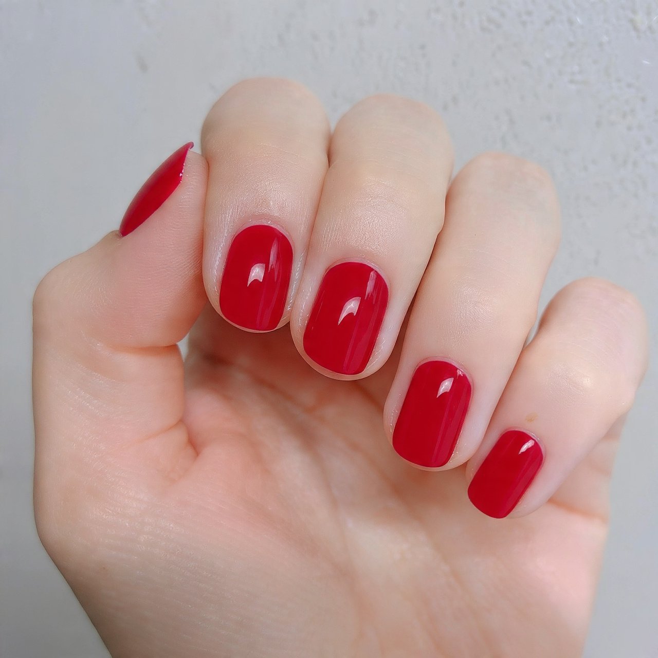 deep red classic luxury short nails stunning nails