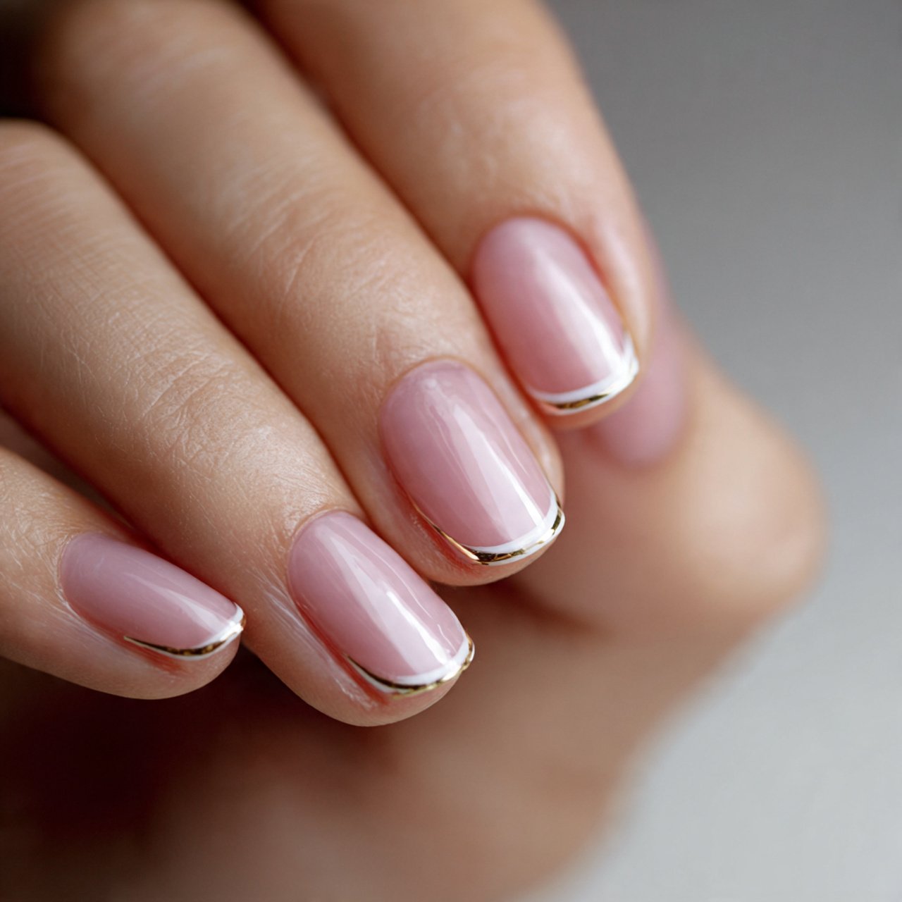 double line french tip hottest nails