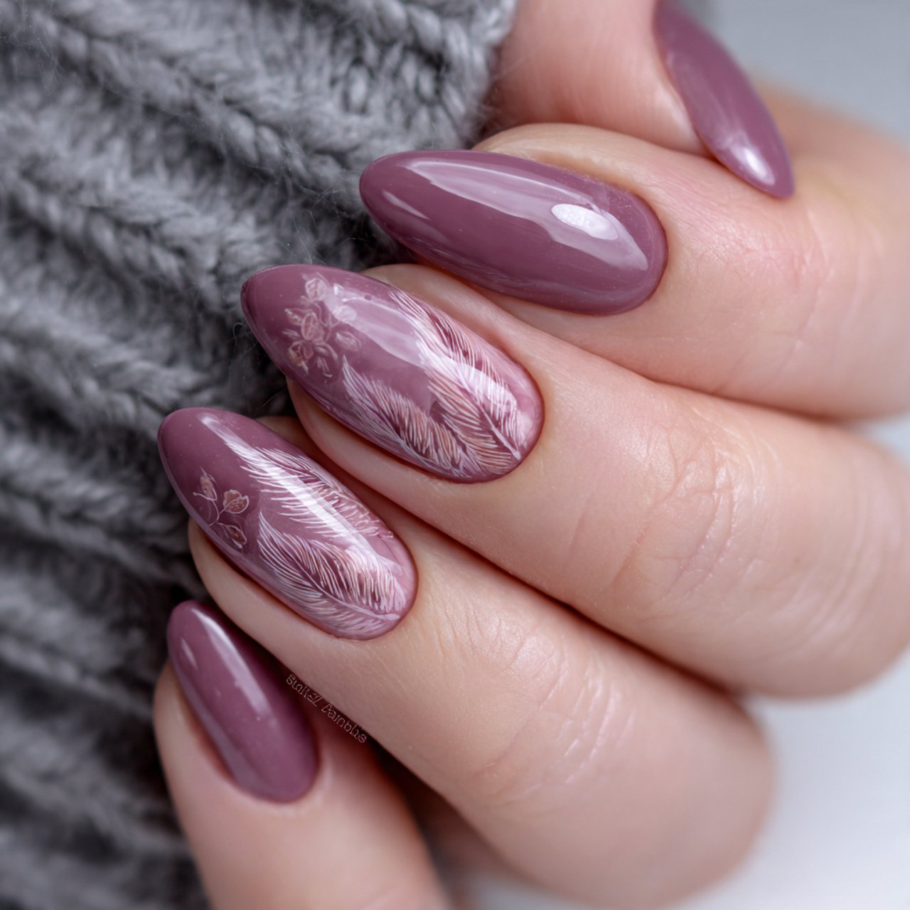 Autumn Nails Inspiration: 15 Salon-Approved Designs That Feel Chic, Cozy, and Wearable 9 dusty plum almond nails nature look nails