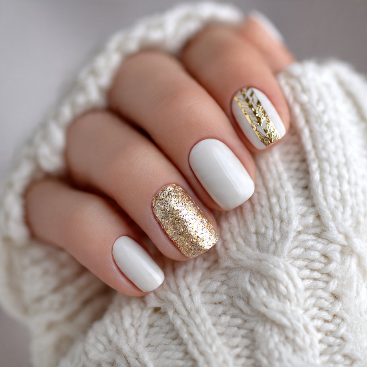 fine gold accent nails