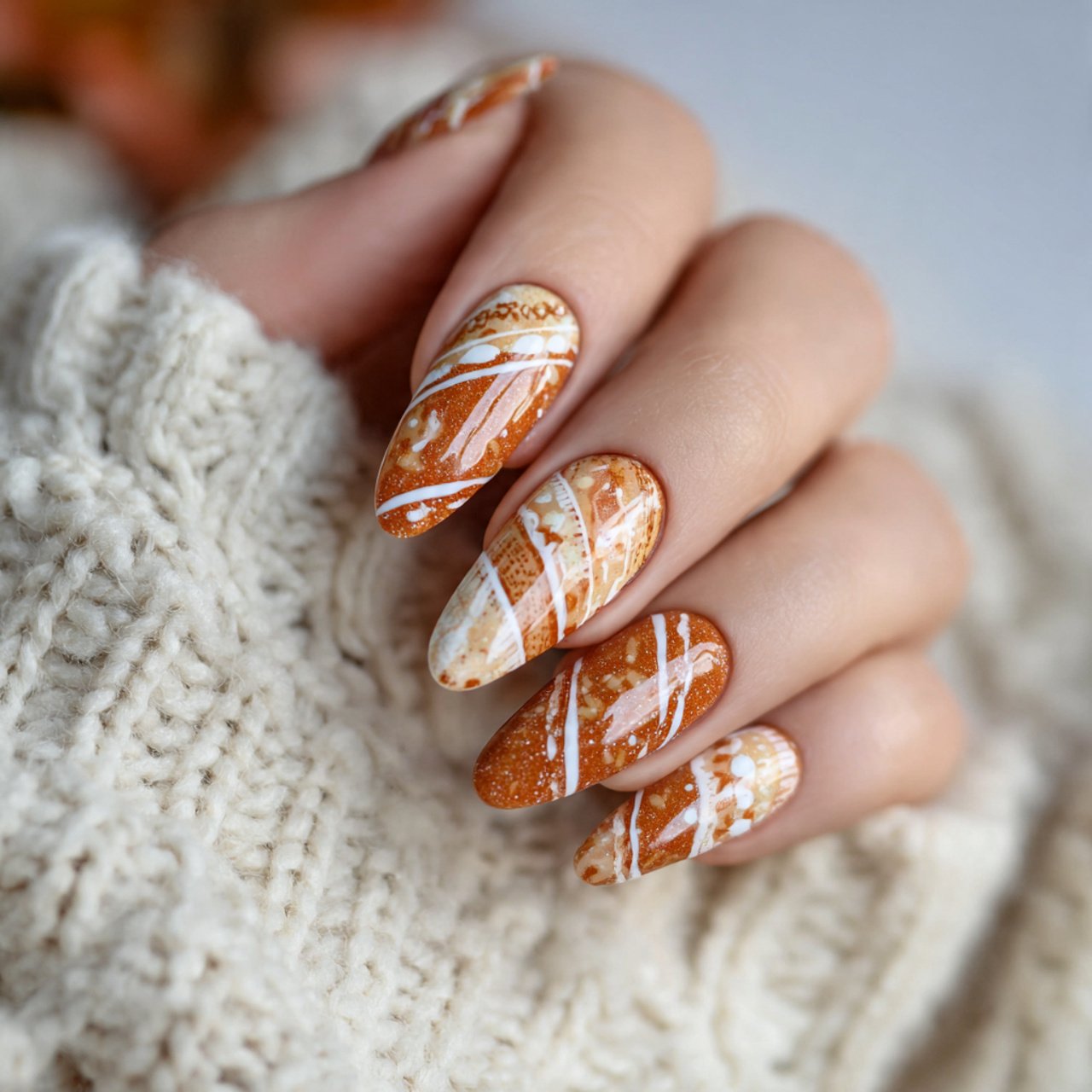 gingerbread glaze nails