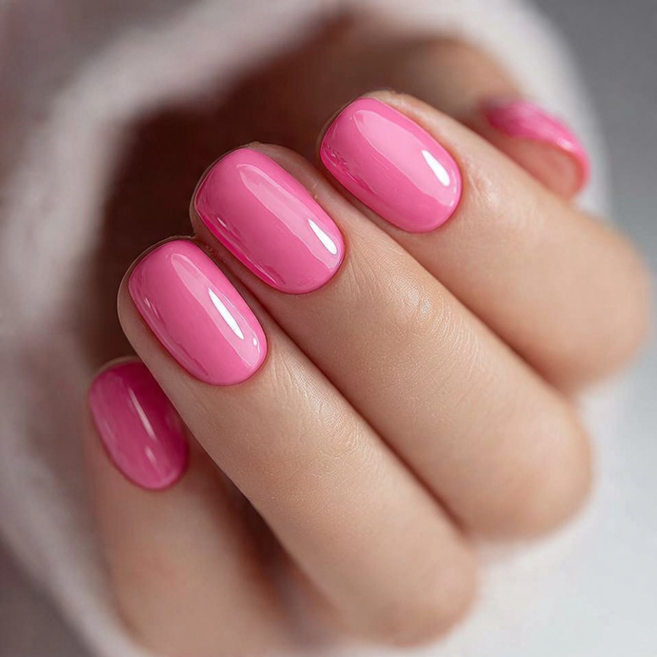 glazed pink short birthday nails attractive nails 1