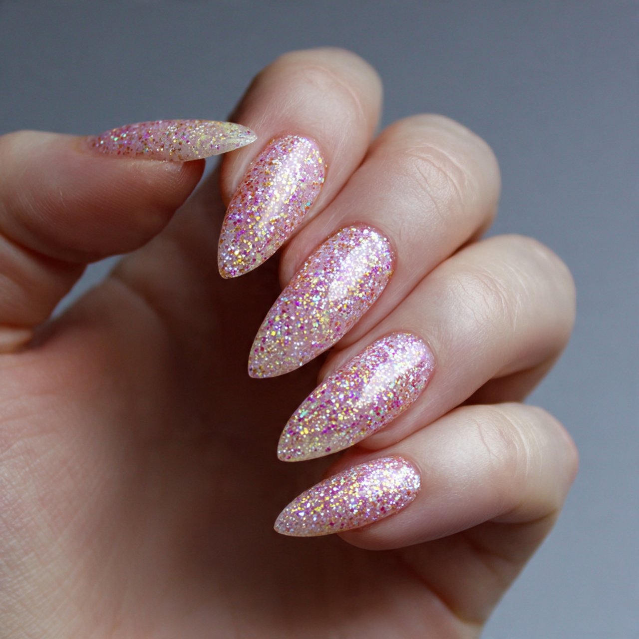 glitter fade festival nails