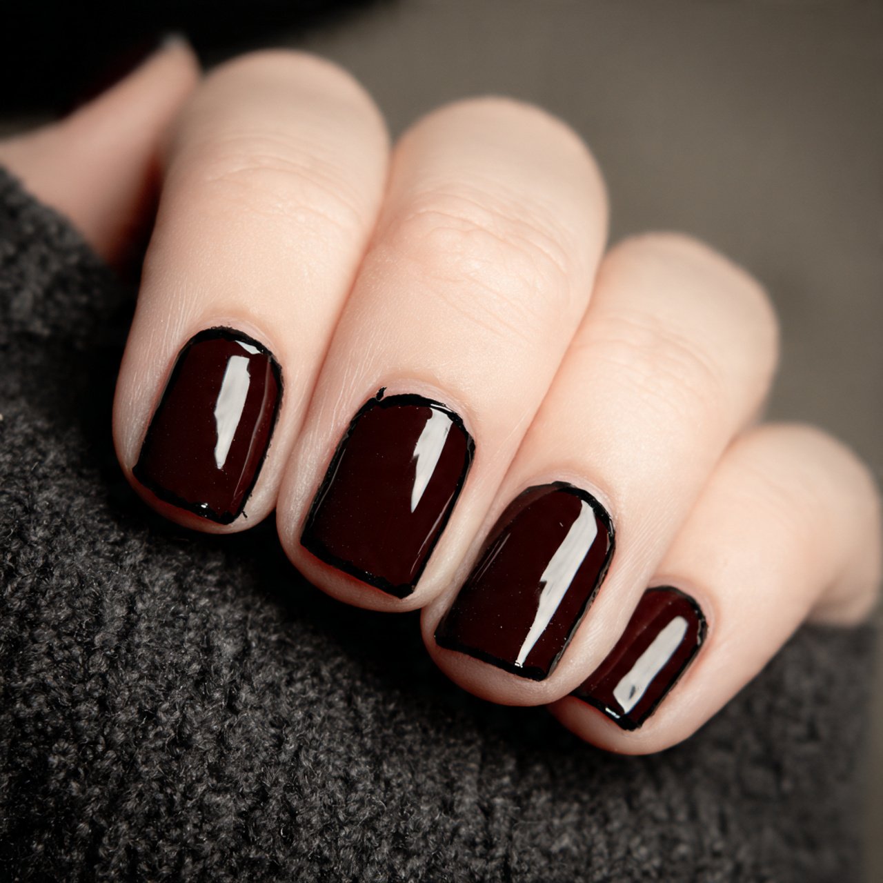 glossy black cherry classy deep red attractive nai