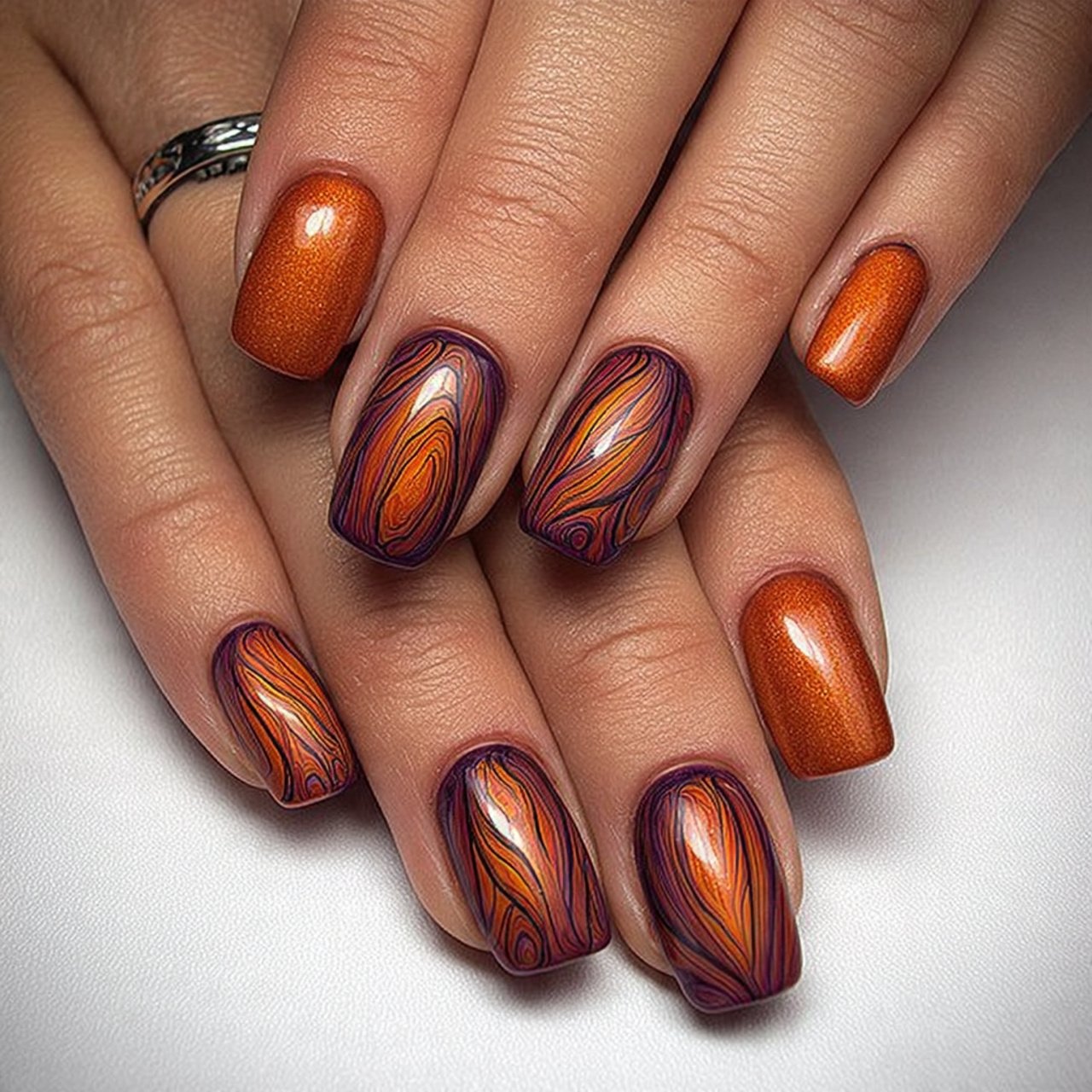 glossy latte light brown nails attractive nails