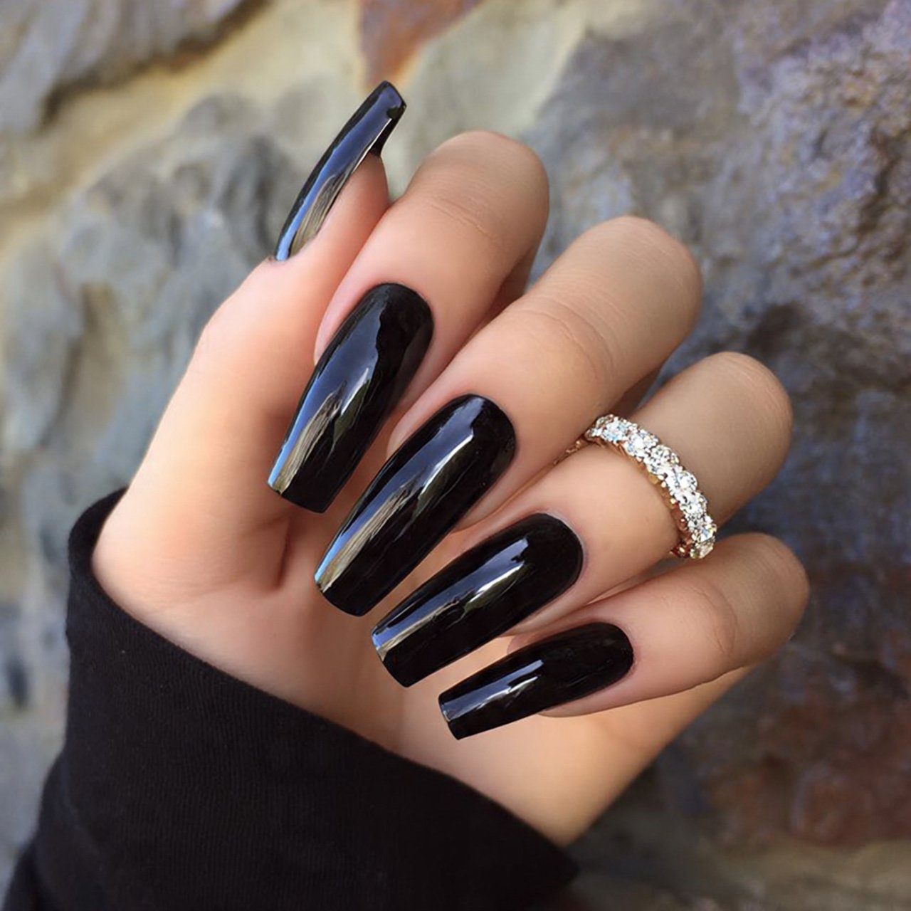 glossy long nails stunning nails