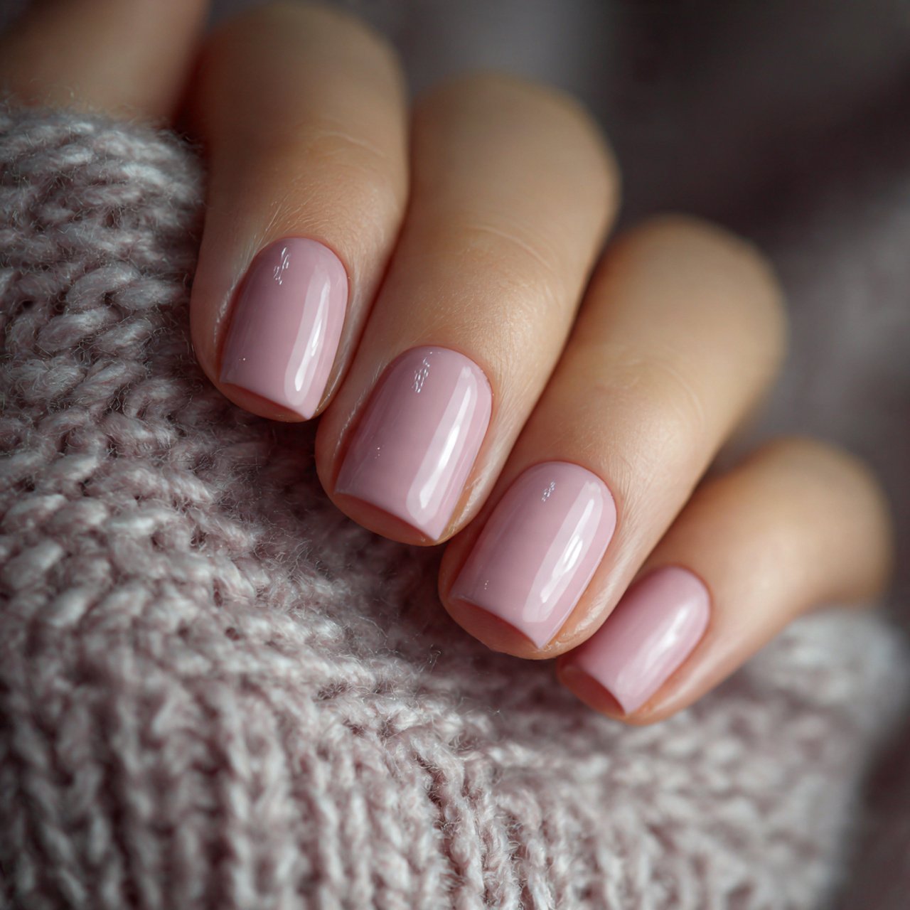 glossy simple nails attractive nails 1