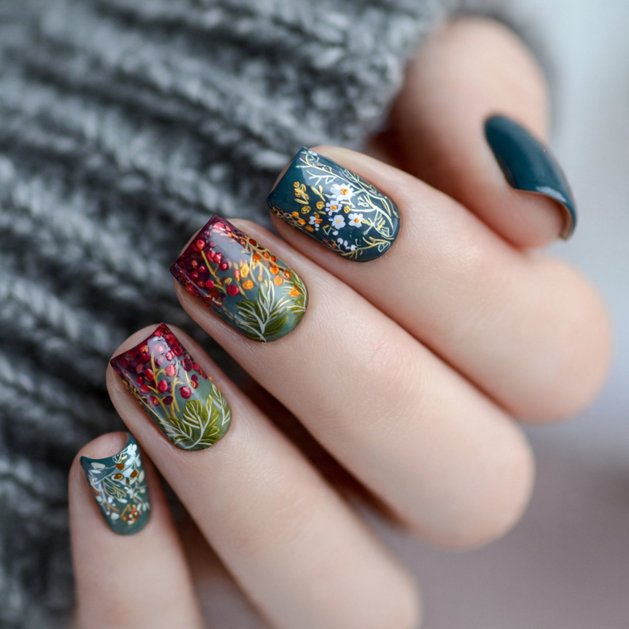 gold foil nude coffin nails attractive nails