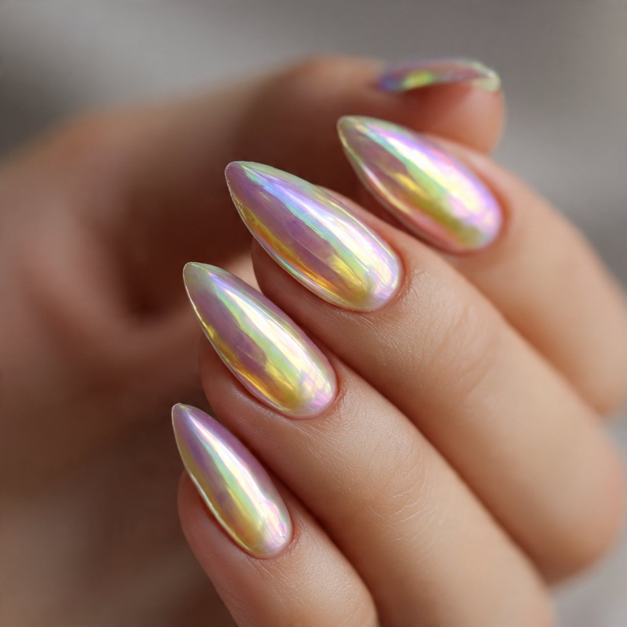 iridescent pearl festival nails