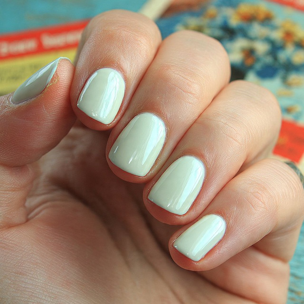 ivory off white soft not stark natural look nails