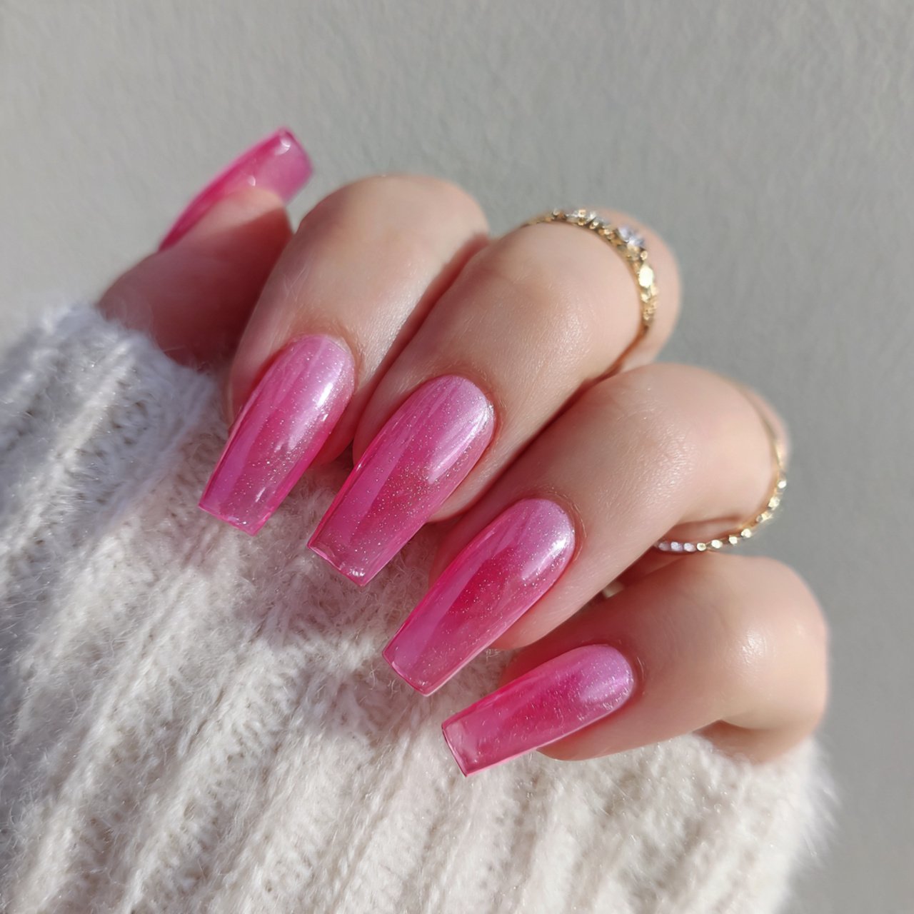 jelly pink aesthetic nails attractive nails