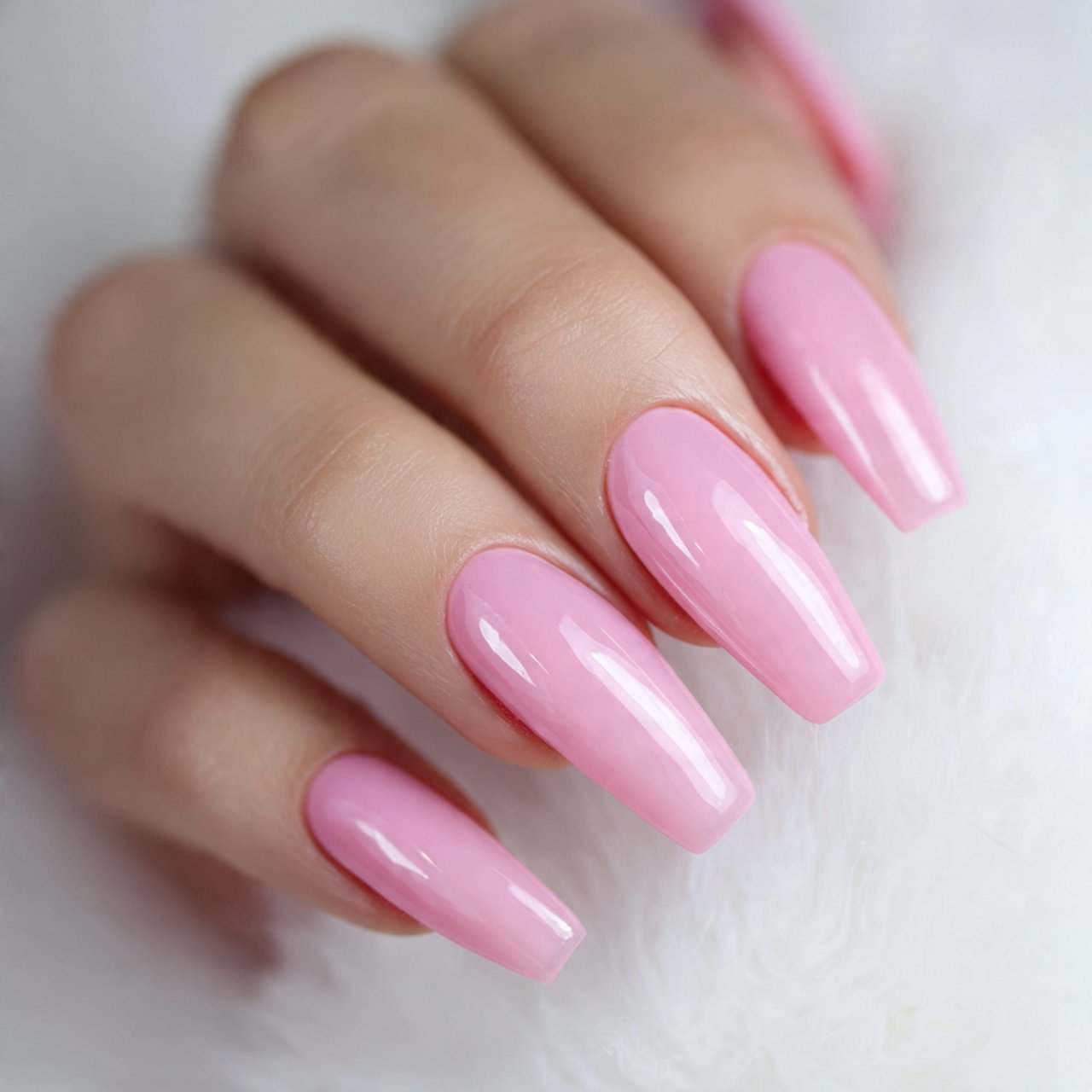 jelly pink coffin nails attractive nails