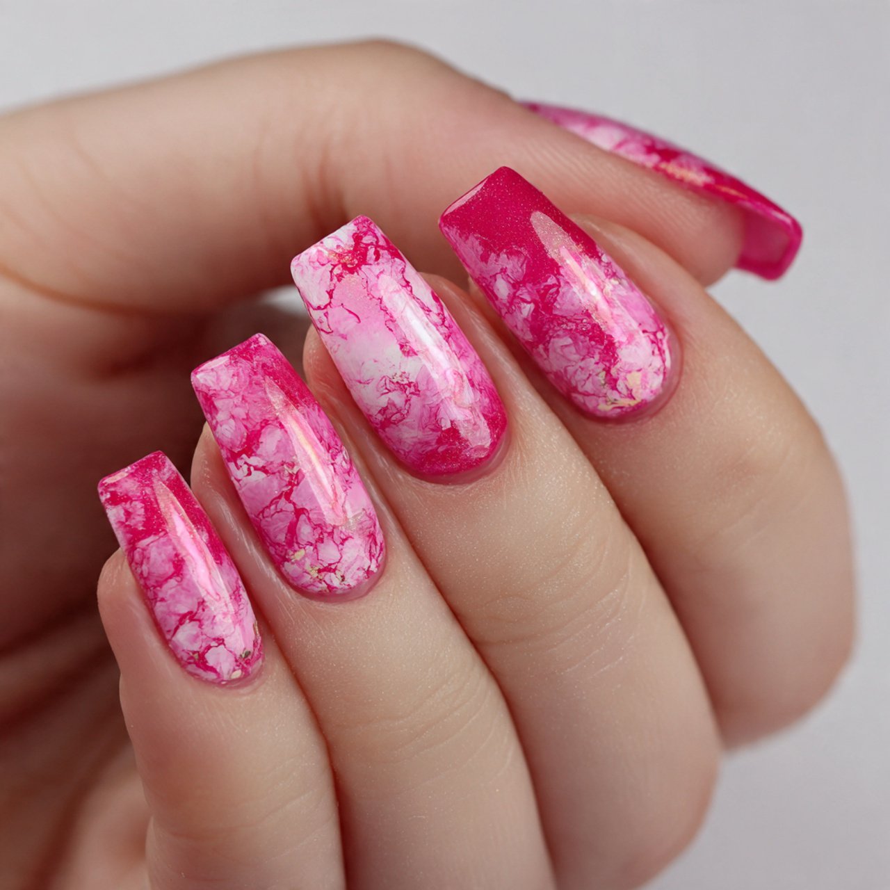 jelly pink polish nails supper nails