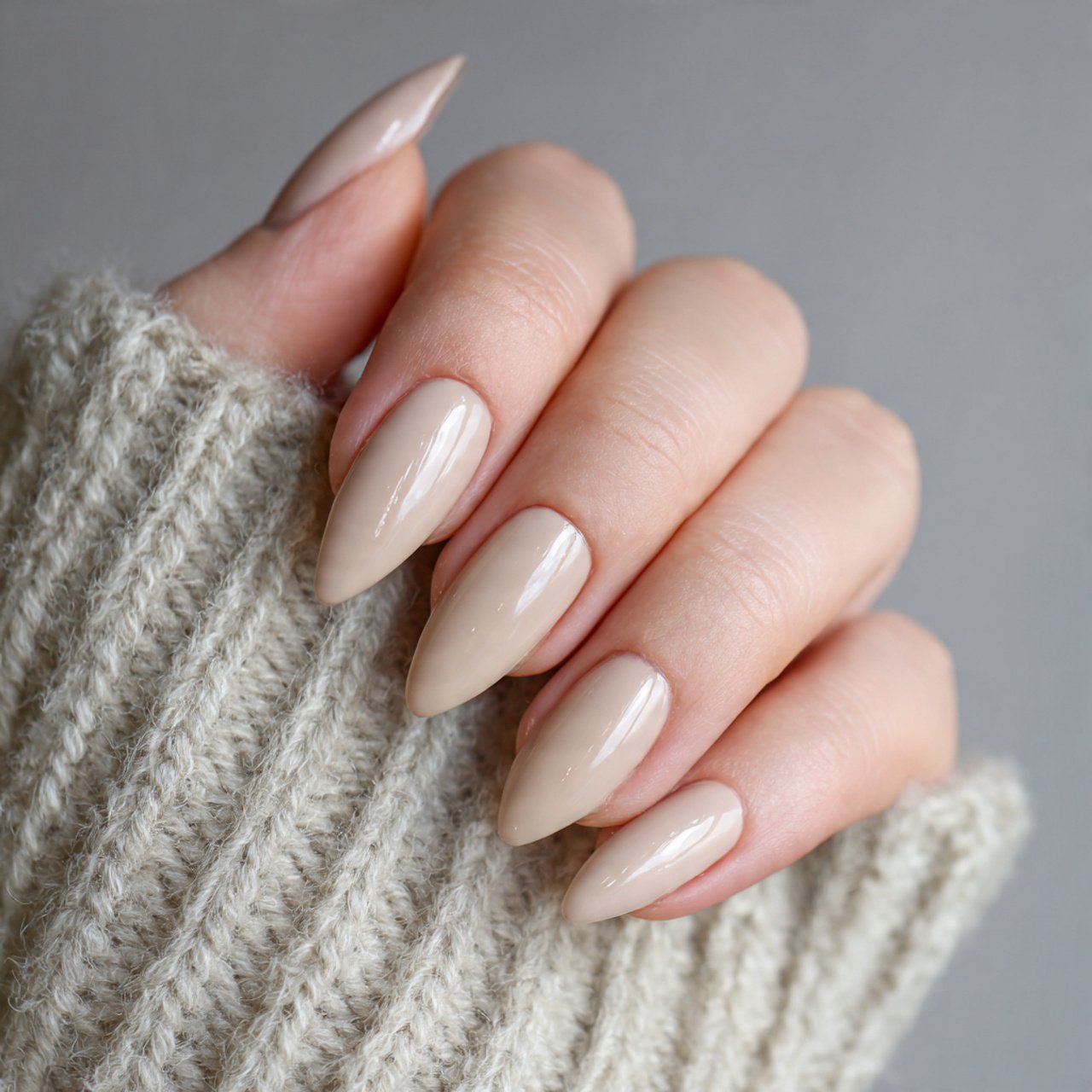 latte beige stiletto cream neutral nature look nai