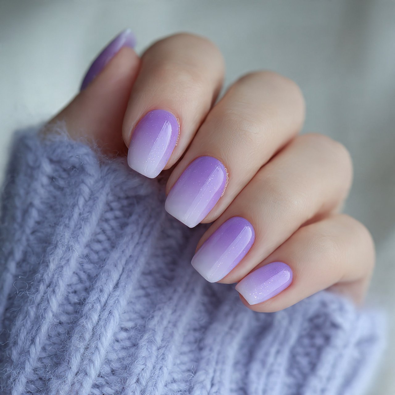lavender milk ombre nails