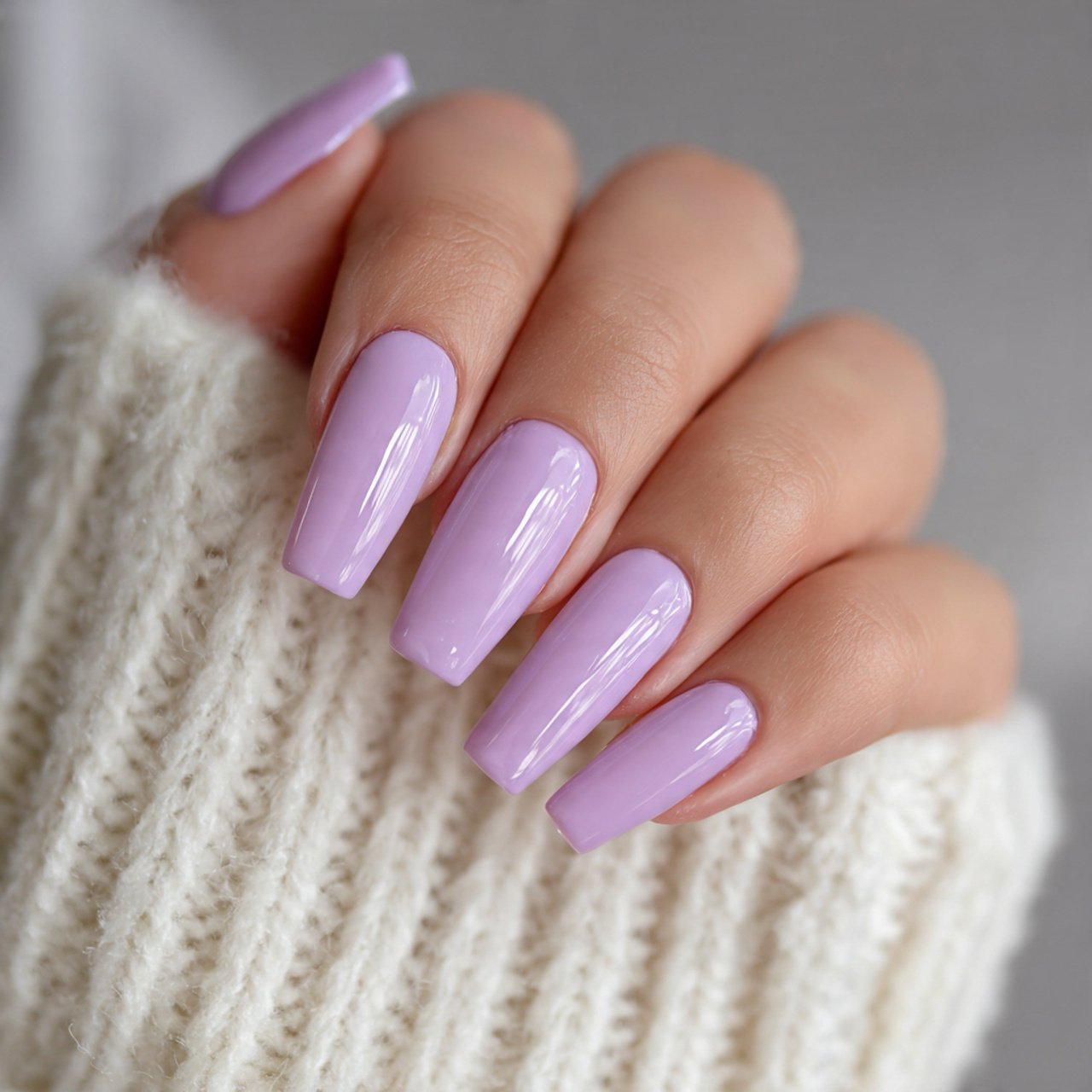 lavender sheer gloss nails