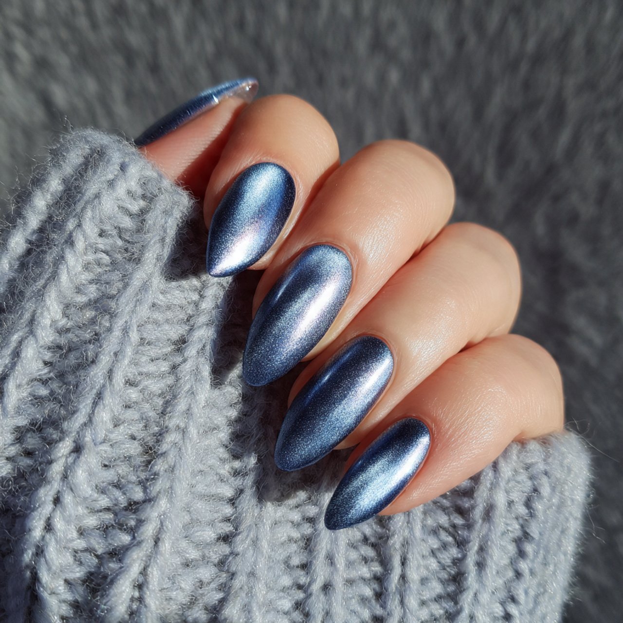 light blue velvet cat eye magnetic satin shine bea