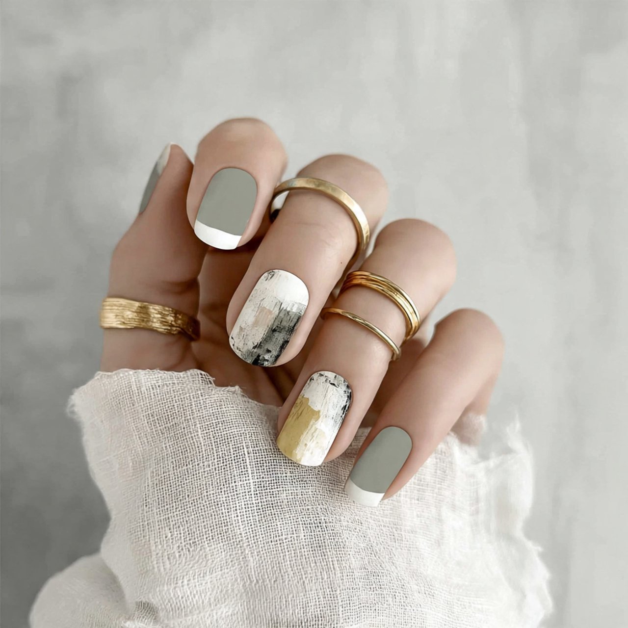 light brown micro french nails stunning nails