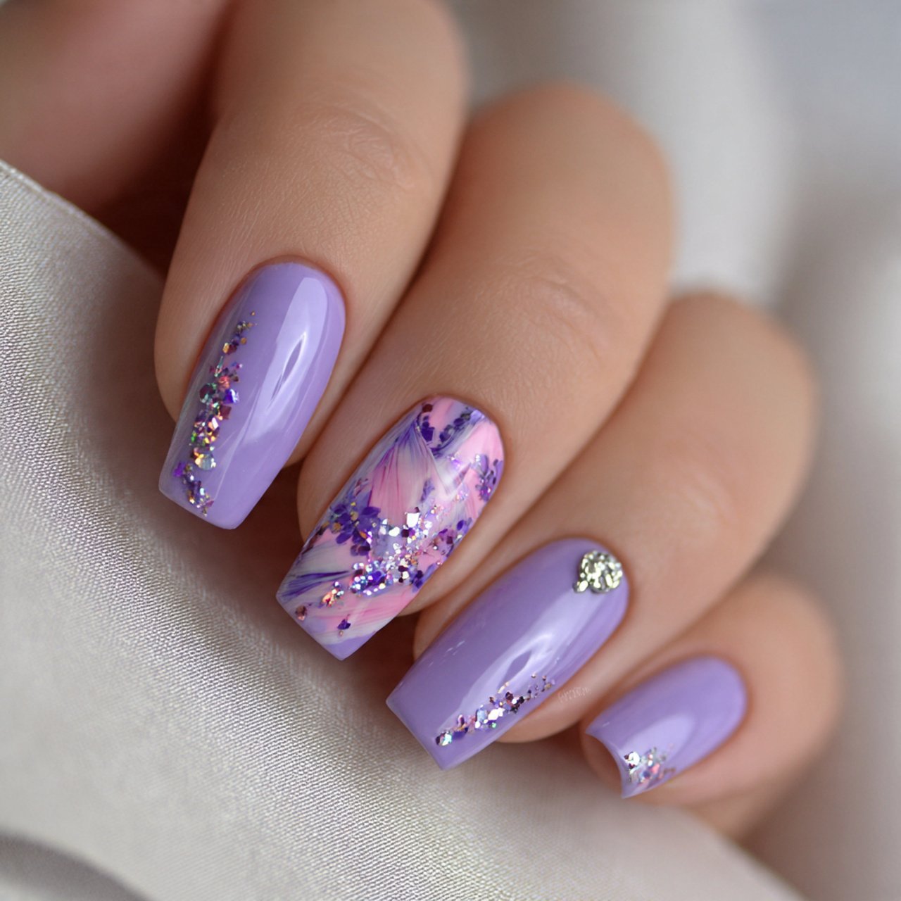 lilac syrup birthday nails creative look nails