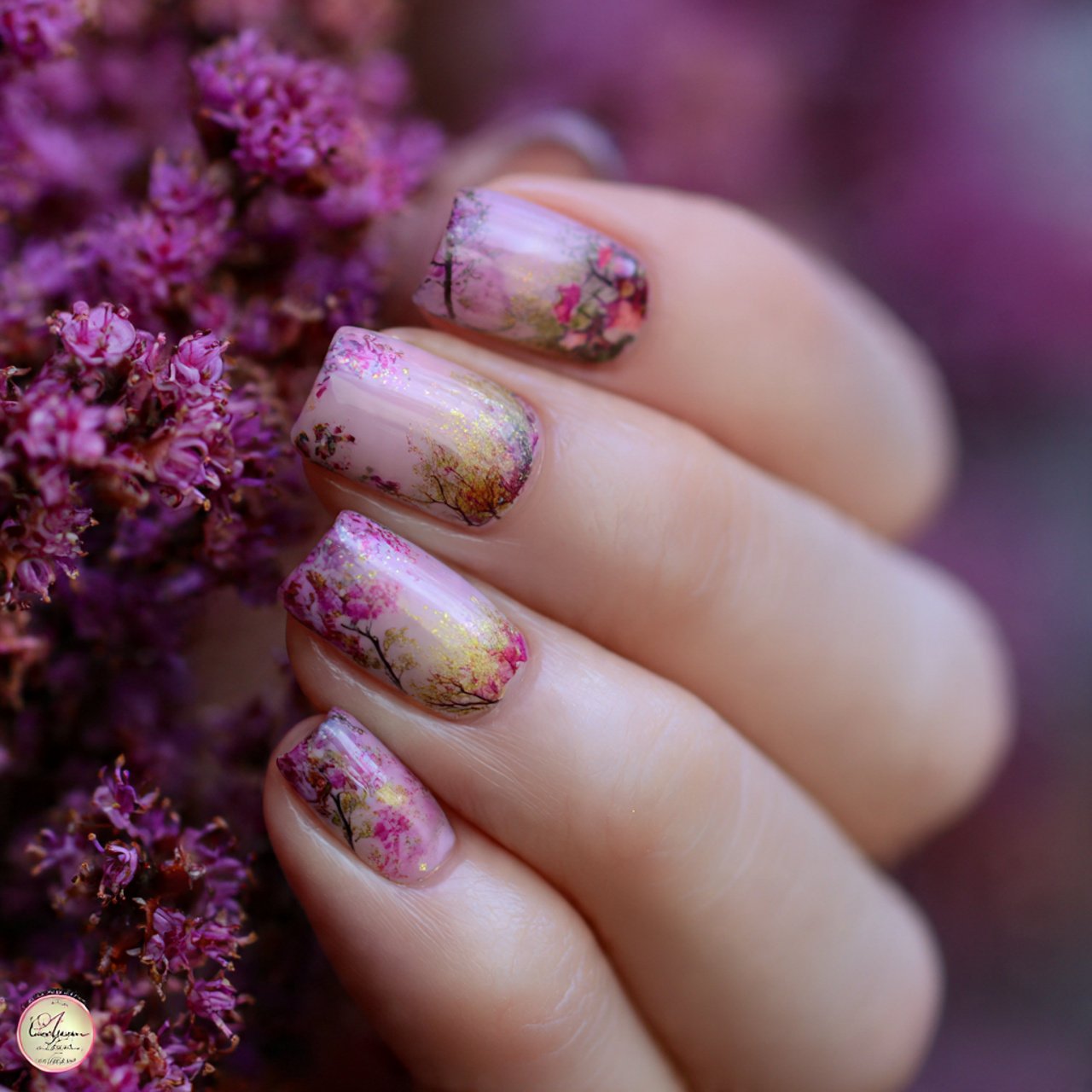 lilac syrup birthday nails nature look nails