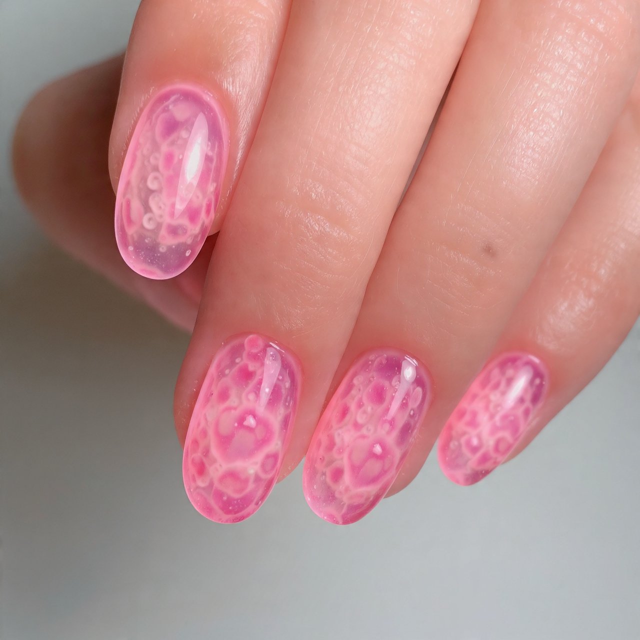 lip gloss pink jelly nails nature look nails