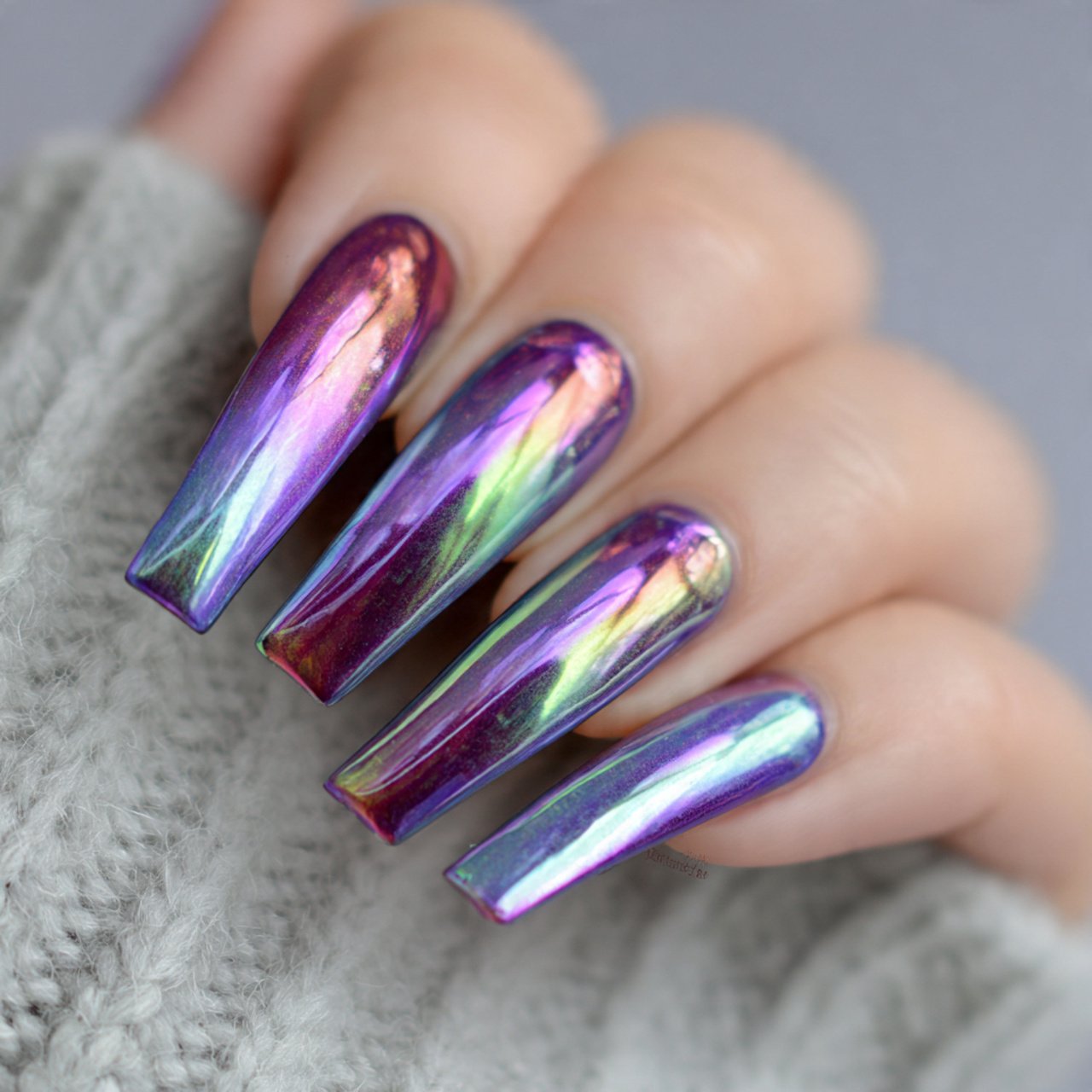 long aura inspired nails creative nails